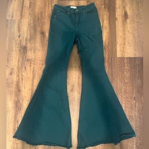 Green Flare Jeans